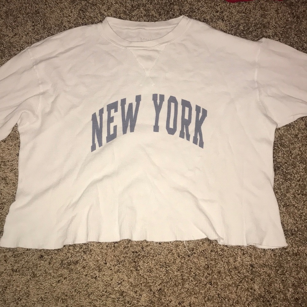 Brandy Melville cropped ribbed tee shirt New York